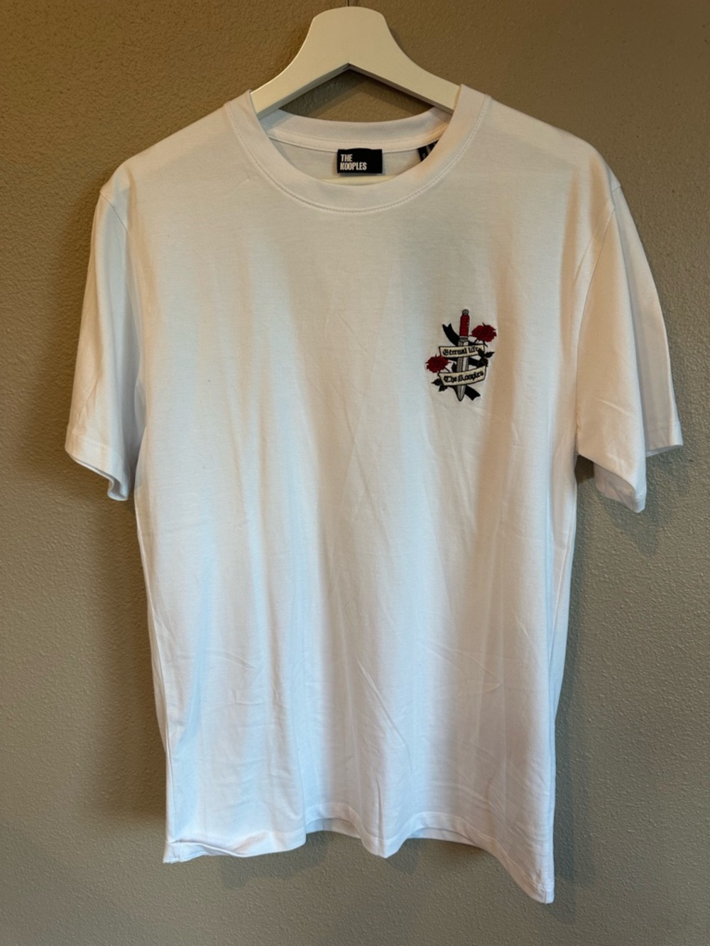 The Kooples men’s White Graphic Logo Tee